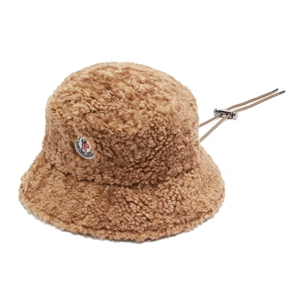 Moncler Toggle Ties Faux-shearling Bucket Hat - Picture 3 of 10